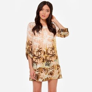 Lulu’s Palm Print Shift Dress